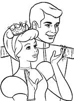 coloriage cendrillon et son prince charmant